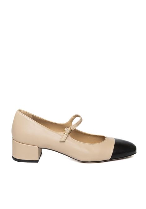 Décolleté pelle nude/nero FRANCO RUSSO | R1111NAPPA-NERO/NUDE